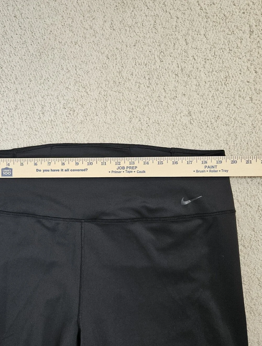 Nike Athletic Pants Womens 2x Black Ankle Dri Fit Gym Workout SNAG
